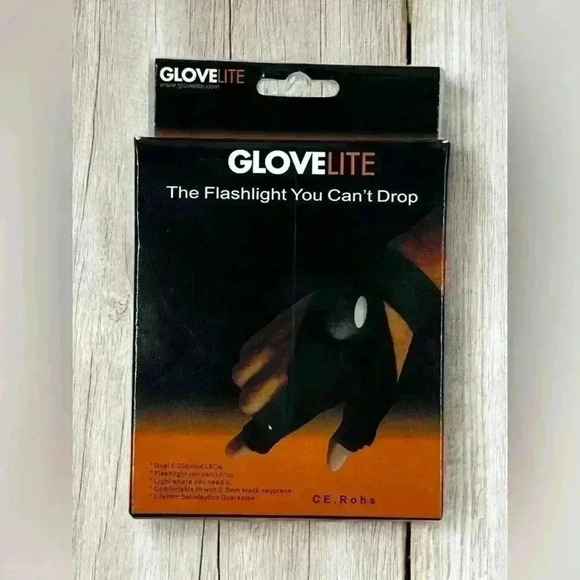 LED Gloves Flashing Light Up Party Glow Outdoors Workshop Handyman Fun NWT - Picture 14 of 16